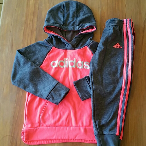 adidas Other - Pink and Gray 4T Kids Adidas Track Suit